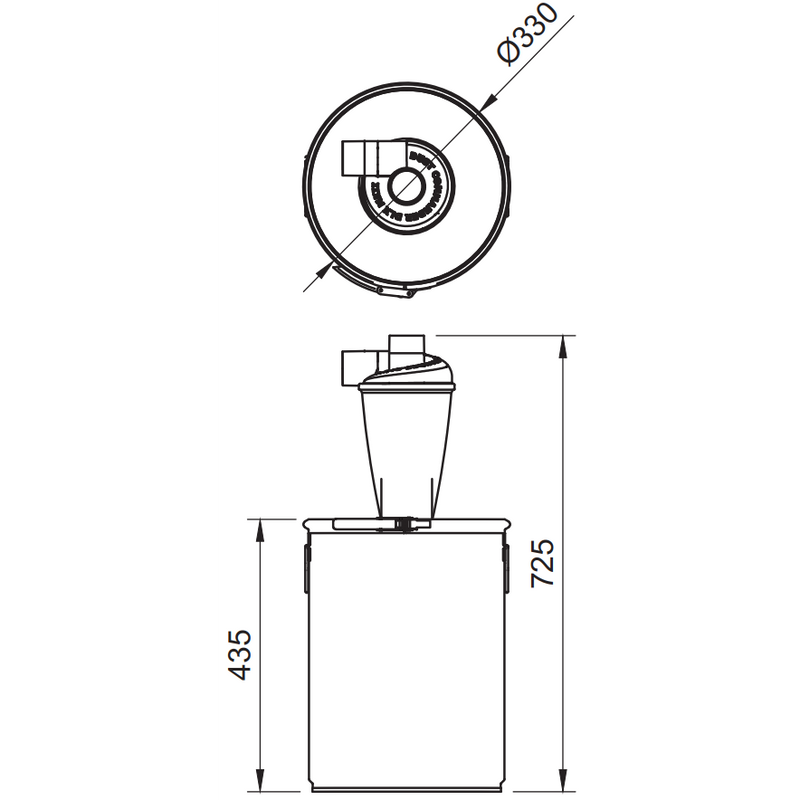 S30 - Kit cyclonique antistatique 30 litres