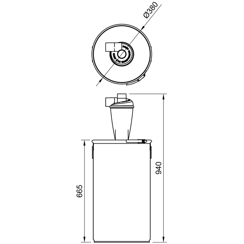 S60 - Kit cyclonique antistatique 60 litres