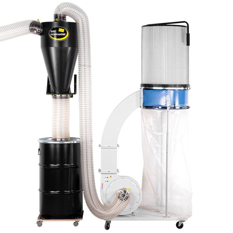 L+WM120 - Unité cyclonique à montage murale et fût en acier de 120 l