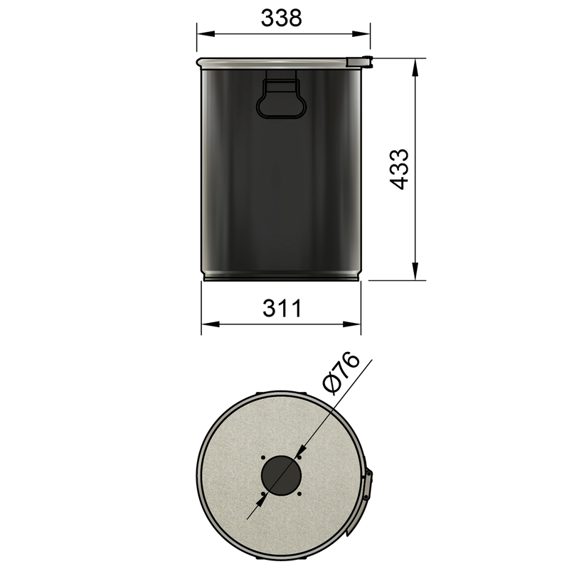 30LS - Fût en acier 30 litres