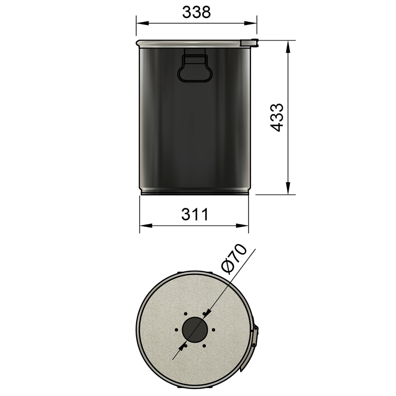 30LS - Fût en acier 30 litres