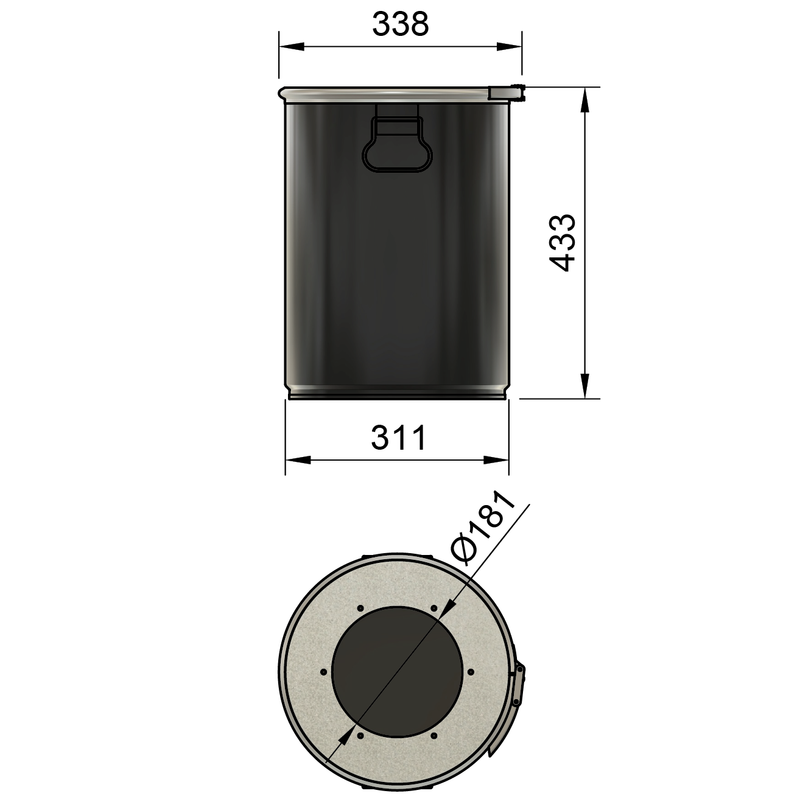 30LS - Fût en acier 30 litres