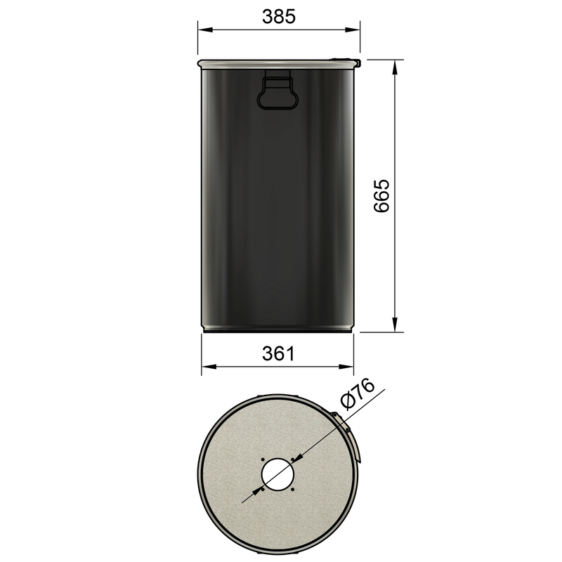 60LS - Fût en acier 60 litres