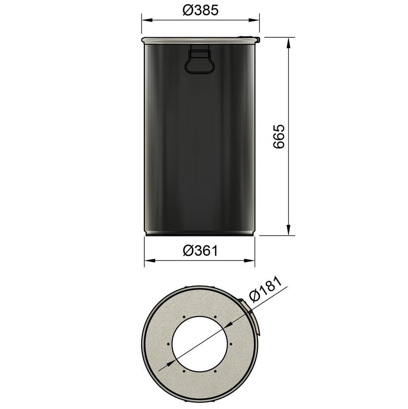 60LS - Fût en acier 60 litres