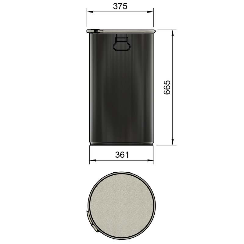 60LS - Fût en acier 60 litres