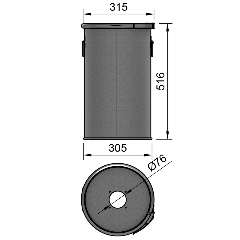 30LSST - Fût en acier inoxydable 30 litres