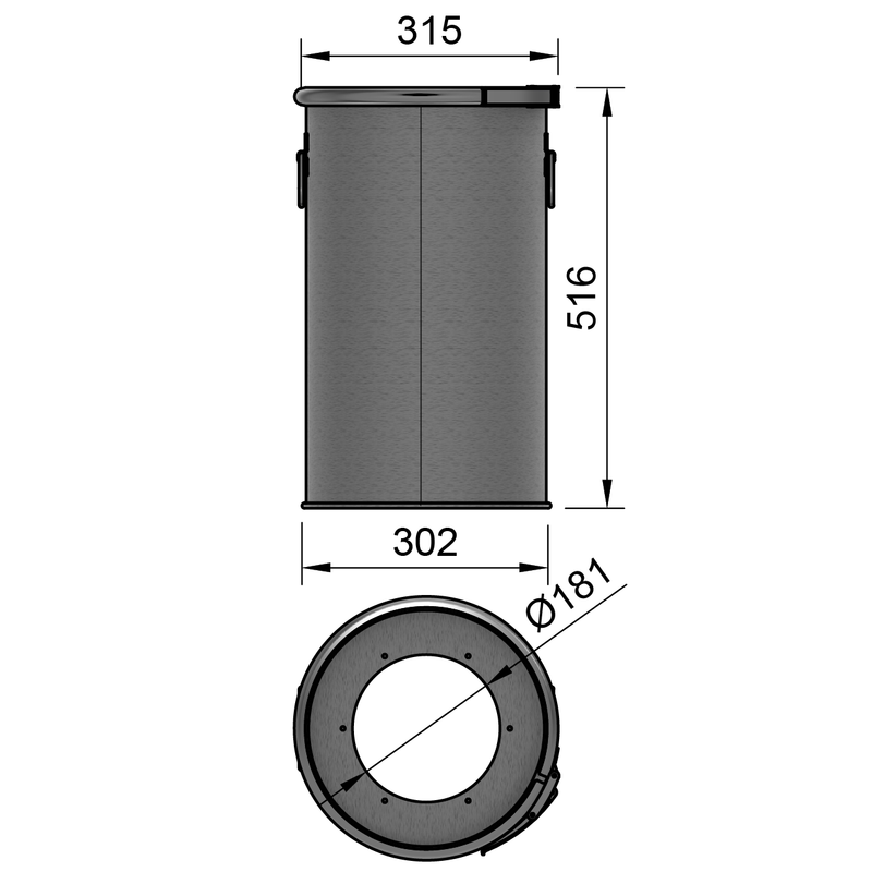 30LSST - Fût en acier inoxydable 30 litres