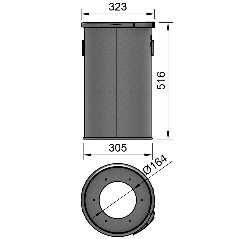 30LSST - Fût en acier inoxydable 30 litres