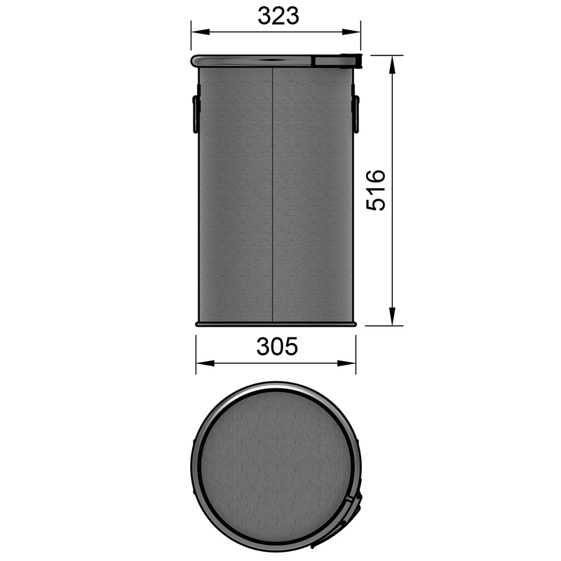 30LSST - Fût en acier inoxydable 30 litres
