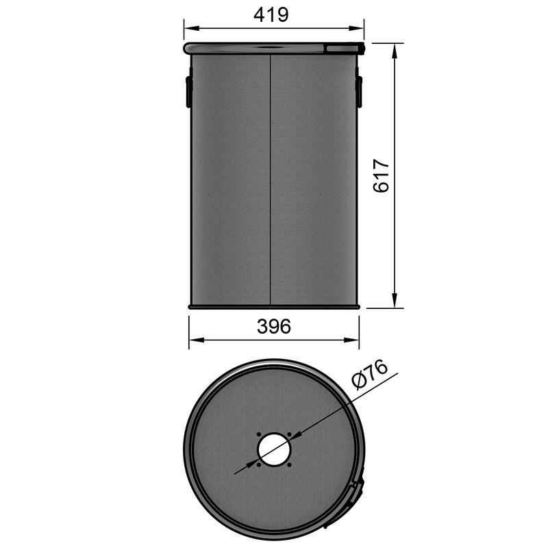 60LSST - Fût en acier inoxydable 60 litres