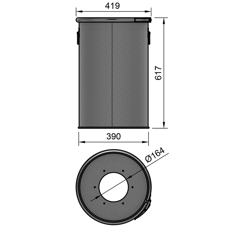60LSST - Fût en acier inoxydable 60 litres