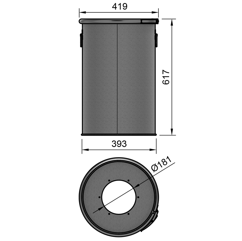 60LSST - Fût en acier inoxydable 60 litres